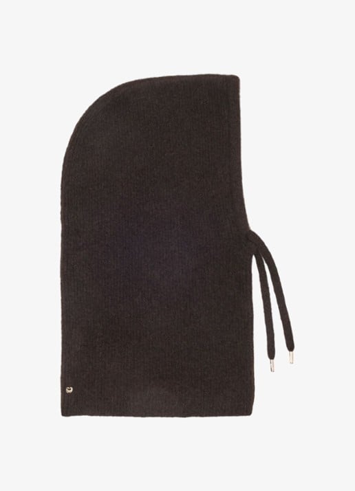 Maje Balaclava in wolblend - voorkant 6 donkerbruin