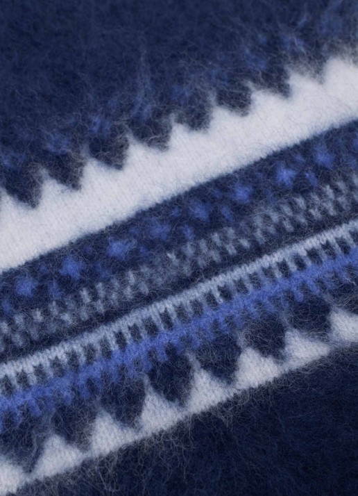 Maje Balaclava met grafische print - detail 5 donkerblauw