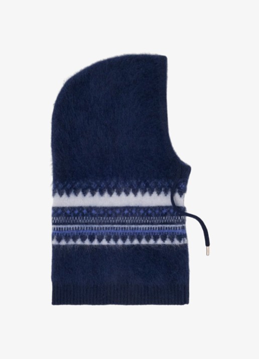 Maje Balaclava met grafische print - voorkant 7 donkerblauw