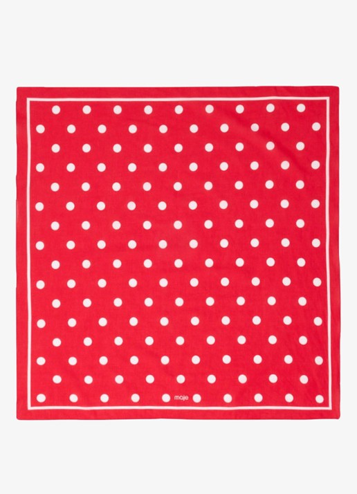 Maje Bandana van katoen met stippenprint