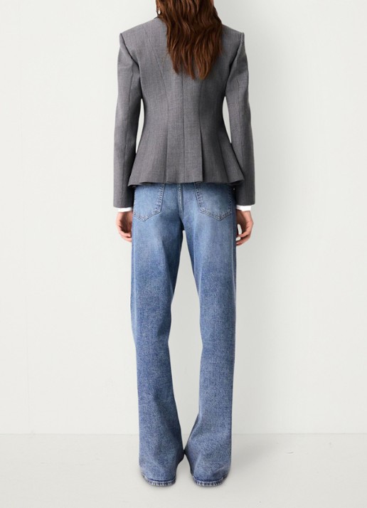 Maje Blazer in wolblend - achterkant 6 grijs