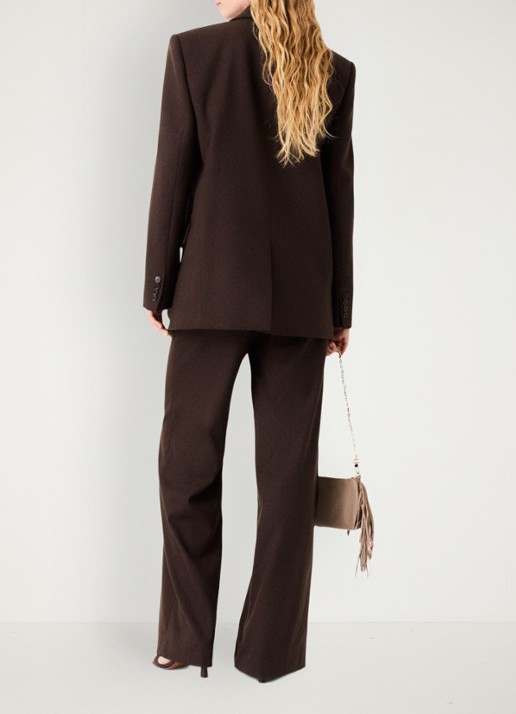 Maje Blazer met strass en klepzakken - achterkant 6 bruin