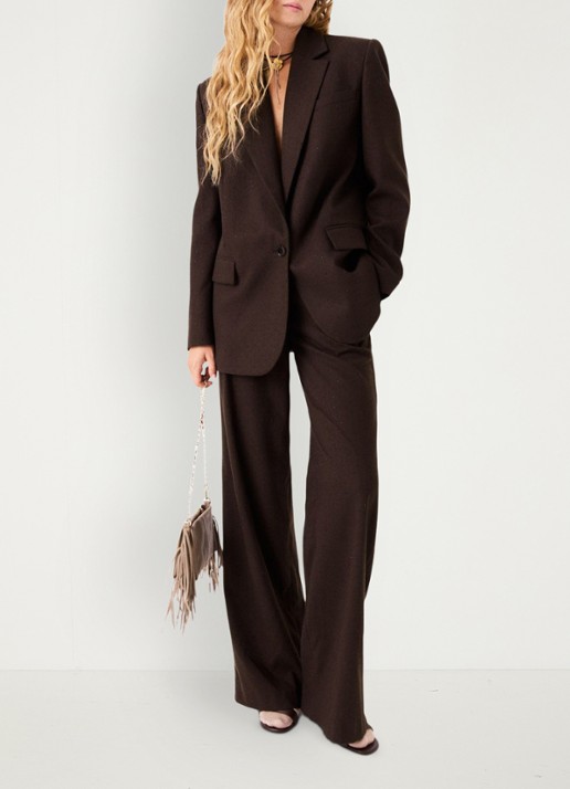 Maje Blazer met strass en klepzakken - detail 2 bruin