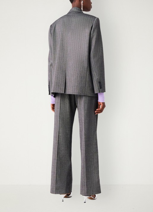 Maje Blazer met strass - achterkant grijs