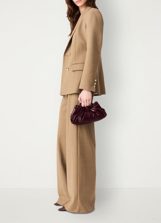 Maje Blazer met streepprint - detail 2 beige / beige