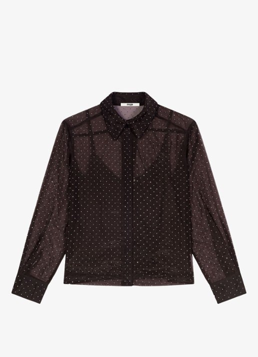 Maje Blouse met stippenprint