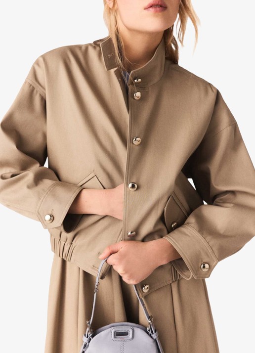 Maje Bomber jack met klepzakken  - detail 7 beige