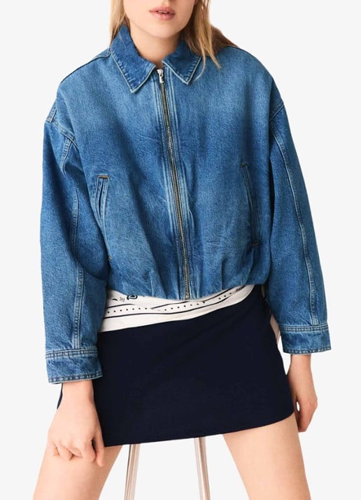 Maje Botwow bomberjack van denim