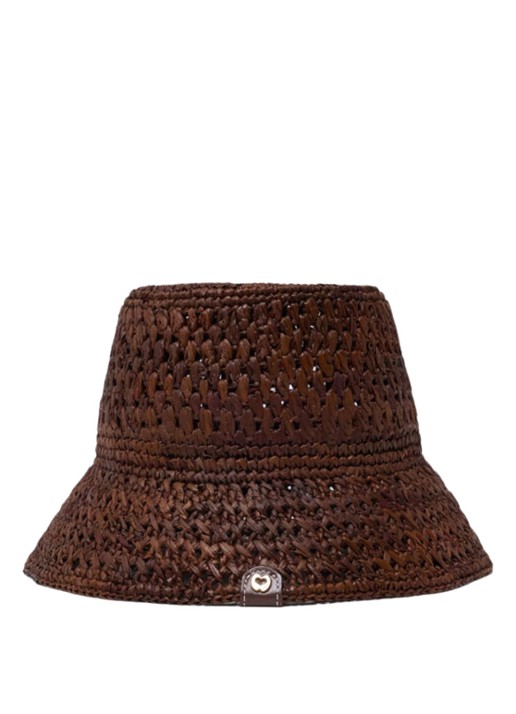 Maje Bucket hoed van raffia