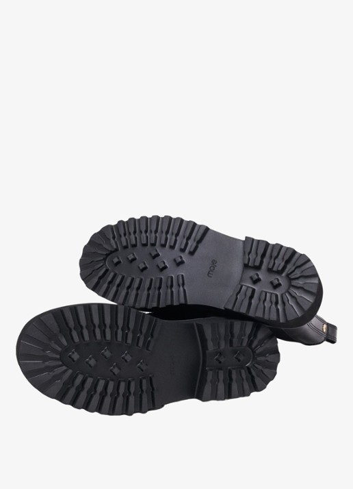 Maje Chelsea boot van leer - detail 2 zwart
