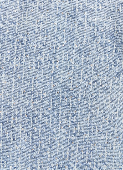Maje Cropped spijkerjas met strass - detail 5 indigo
