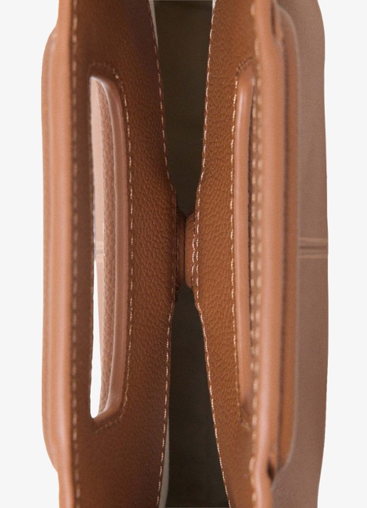 Maje Crossbodytas met franjes - detail 5 cognac