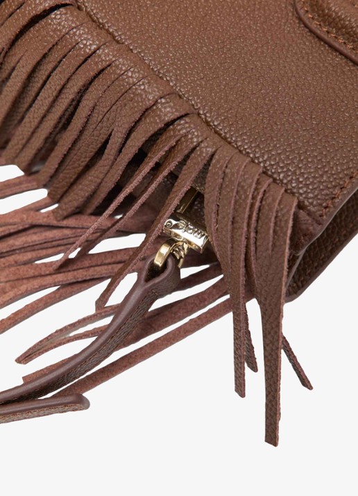 Maje Crossbodytas met franjes - detail 5 bruin