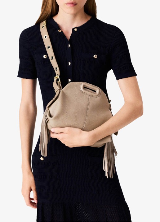 Maje Crossbodytas met logo - detail 4 beige