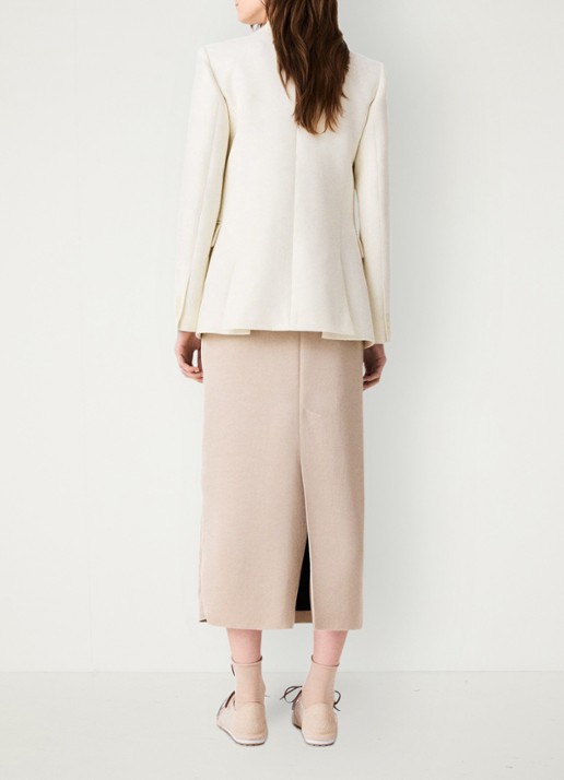 Maje Double-breasted blazer met klepzakken - achterkant beige