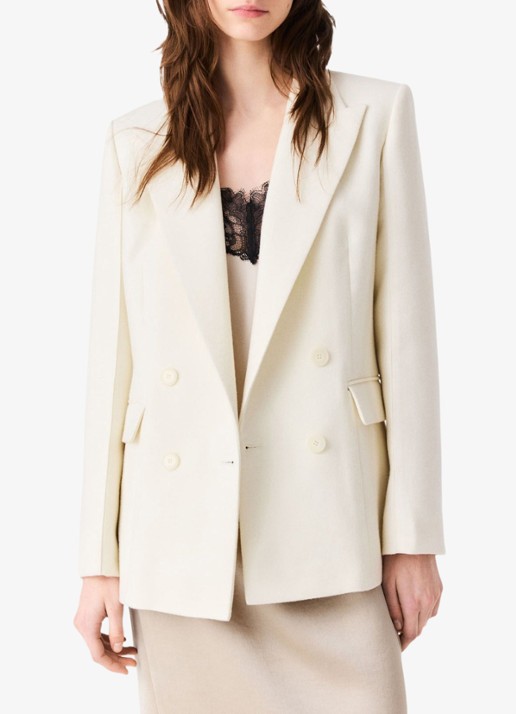 Maje Double-breasted blazer met klepzakken