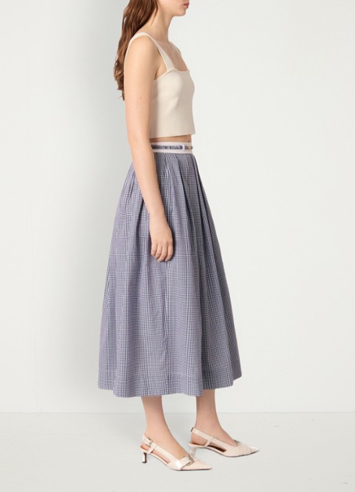 Maje Fijngebreide crop top met stretch - detail 2 beige