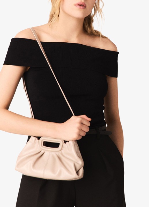 Maje Fijngebreide off shoulder top - detail 4 jeans