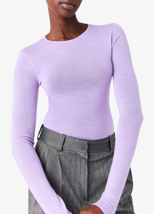 Maje Fijngebreide pullover van mesh