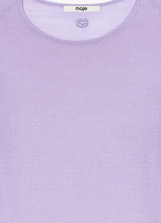 Maje Fijngebreide pullover van mesh - detail 2 parma violet / paars