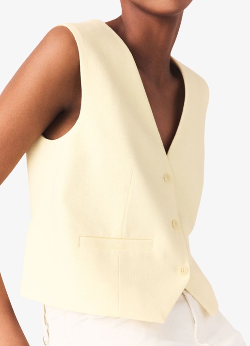 Maje Gilet met paspelzakken