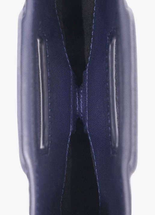 Maje Handtas van leer - detail 4 donkerblauw