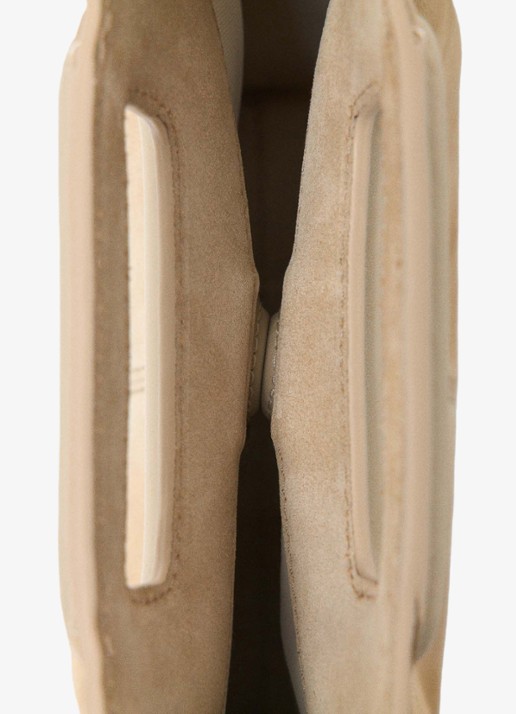 Maje Handtas van suède met afneembare schouderriem - detail 5 beige