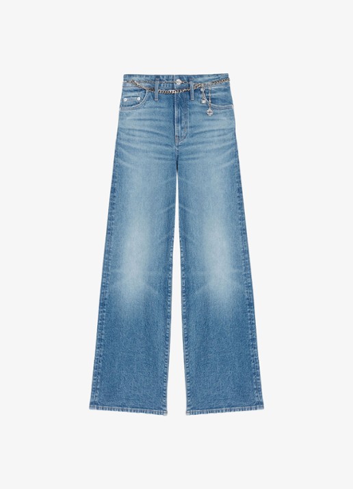 Maje High waist loose fit jeans met steekzakken