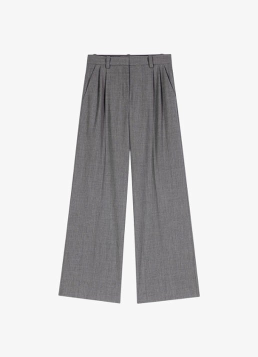 Maje High waist wide fit pantalon met steekzakken