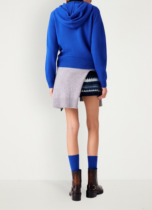 Maje Hoodie met kangoeroezak - achterkant 8 donkerblauw
