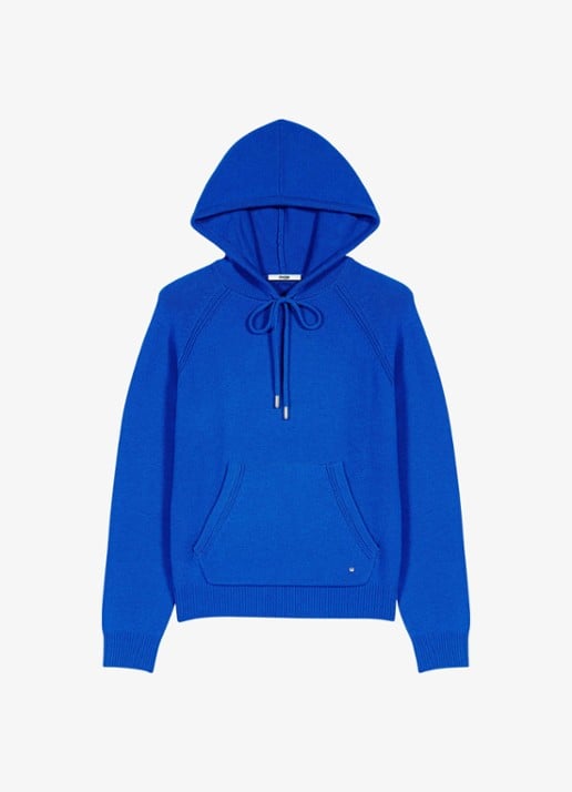Maje Hoodie met kangoeroezak - voorkant 6 donkerblauw