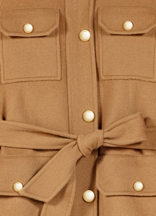 Maje Jack met strikceintuur - detail 5 camel