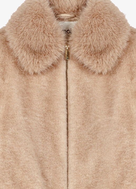 Maje Jack van imitatiebont met steekzakken - detail 5 beige