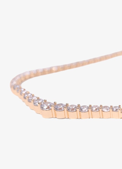 Maje Ketting met zirkonia - voorkant 5 goud