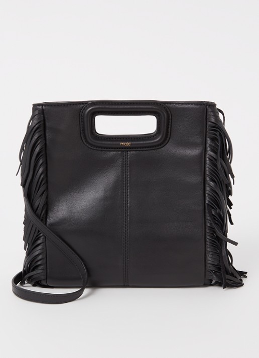 Maje M bag handtas van leer met franjes