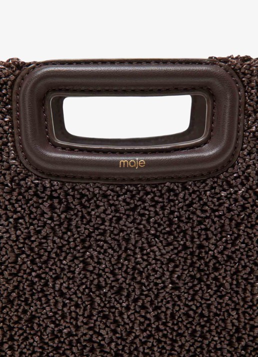 Maje M handtas met franjes - detail 5 donkerbruin