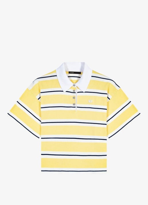Maje Malisse polo met streepprint