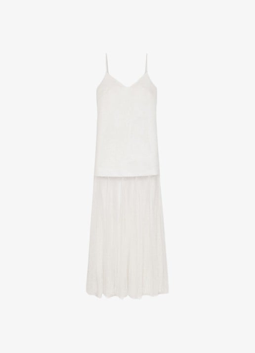 Maje Maxi jurk met mesh detail