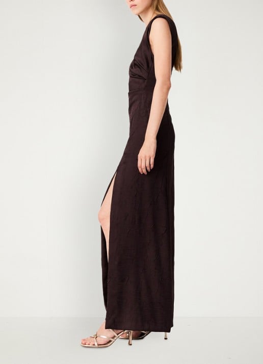Maje Midi jurk met gedrapeerd detail