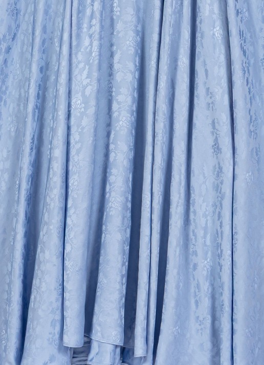 Maje Midi jurk met jacquarddessin - detail 5 light blue / lichtblauw