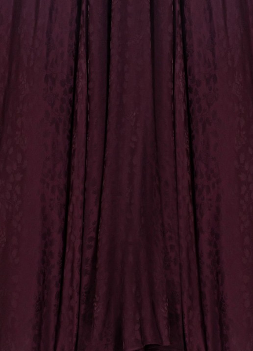 Maje Midi jurk met jacquarddessin - detail 2 bordeauxrood