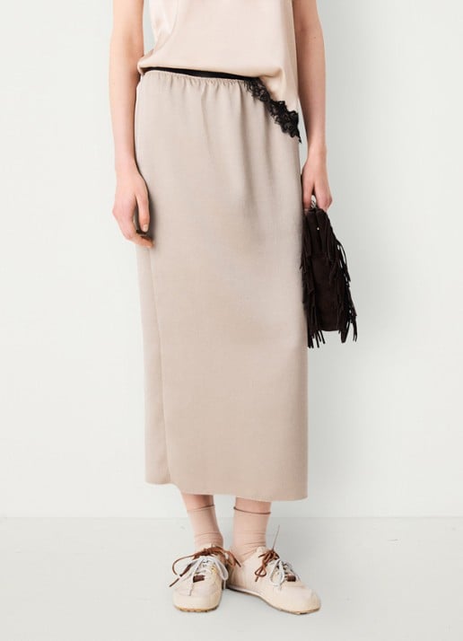 Maje Midi-rok met elastische taille
