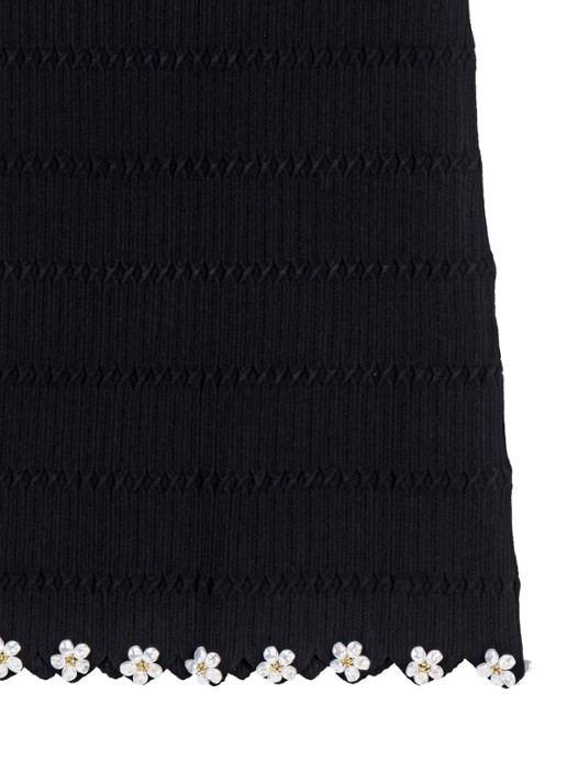 Maje Midi rok met sierknopen - detail 5 zwart