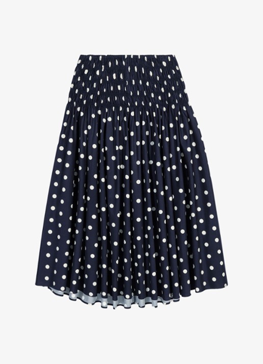 Maje Midi rok met stippenprint en steekzakken