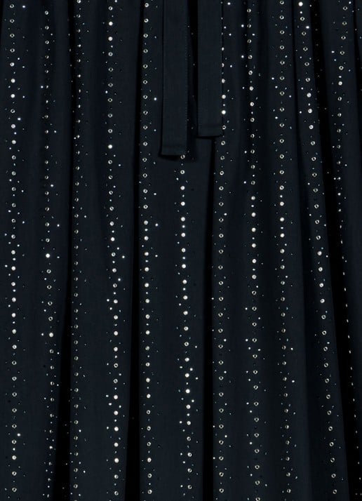 Maje midi-rok met strassdetails en afneembare strikceintuur - detail 5 donkerblauw
