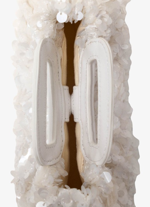 Maje Mini clutch met pailletten  - detail 4 wit