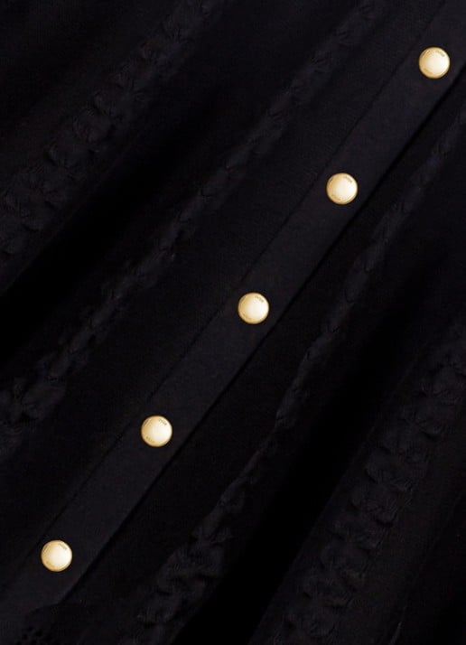Maje Mini jurk in wolblend - detail zwart