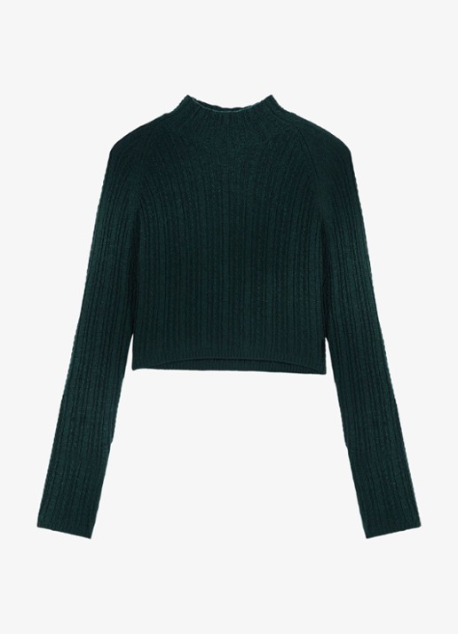 Maje Mini jurk met afneembare trui - detail 3 zeegroen