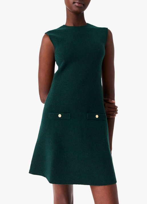 Maje Mini jurk met afneembare trui - detail 5 zeegroen