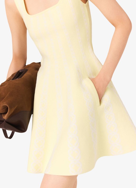 Maje Mini jurk met print - detail 4 geel